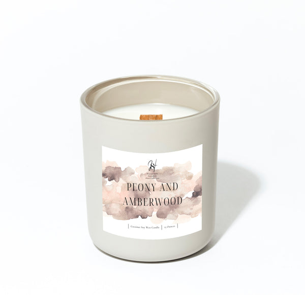 Peony and Amberwood Candle